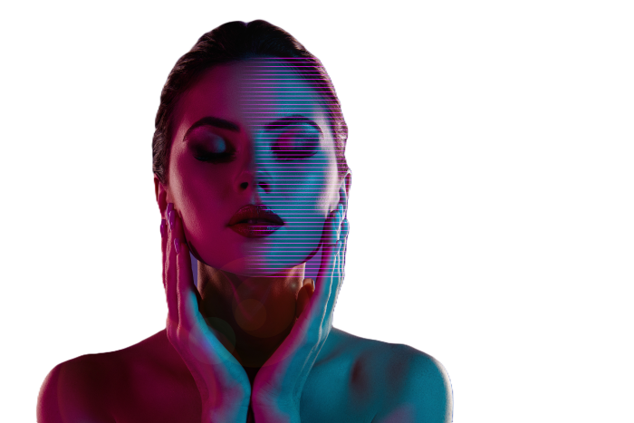 Woman measuring waist